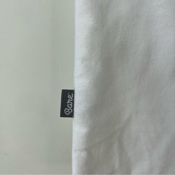 Bare flannel tote bag winter white with black Bare home logo super soft - Picture 4 of 8